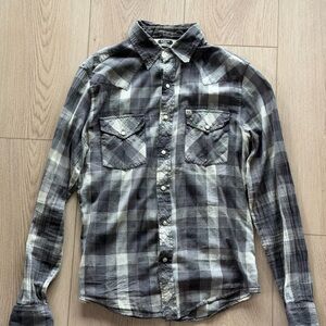 Salt Valley Men's Gray Plaid Shirt